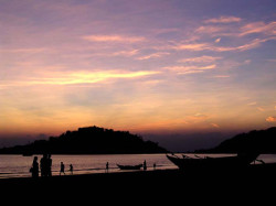 Sunset at Palolem beach, Goa